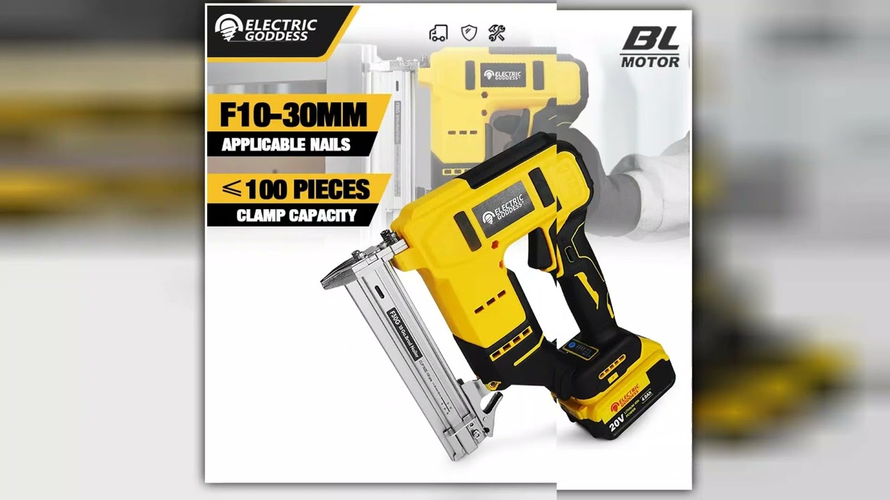 1030mm Brushless Electric Nail Gun Depth Adjustment Nailer Stapler F10F30 Furniture Staple Gun For