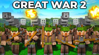 THE GREAT WAR of Villagers and Pillagers  Minecraft Story Part 2