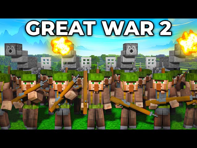 THE GREAT WAR of Villagers and Pillagers - Minecraft Story Part 2 class=