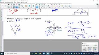 5 2 & 5 3 part 1 Perpendicular and Angle Bisectors