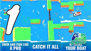 Fish idle: hooked tycoon. Your own fishing boat Gameplay Walkthrough #1 (Android, IOS) screenshot 1
