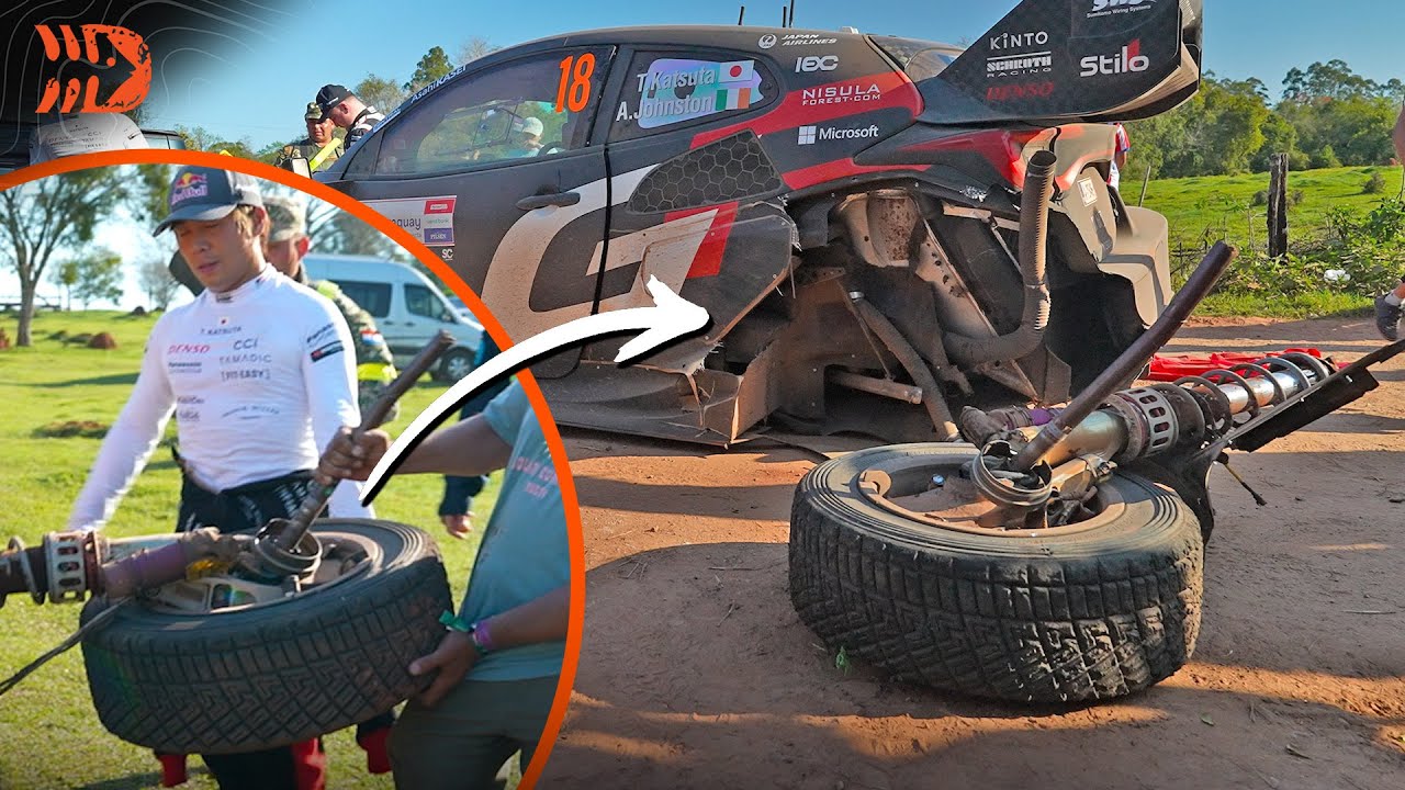 Crash RIPS Wheel Off 💥 WRC Rally del Paraguay 2025
