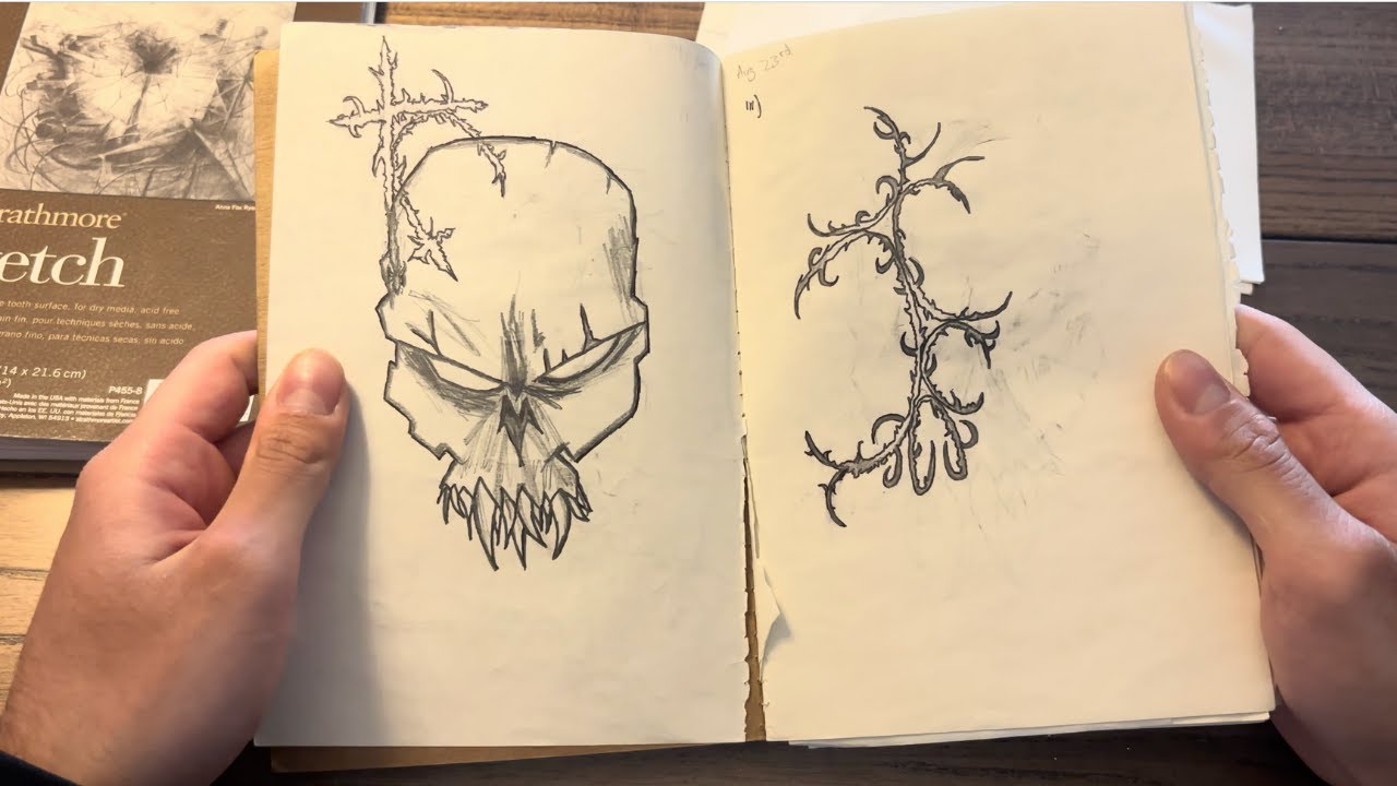ASMR my first Sketchbook (whispered)