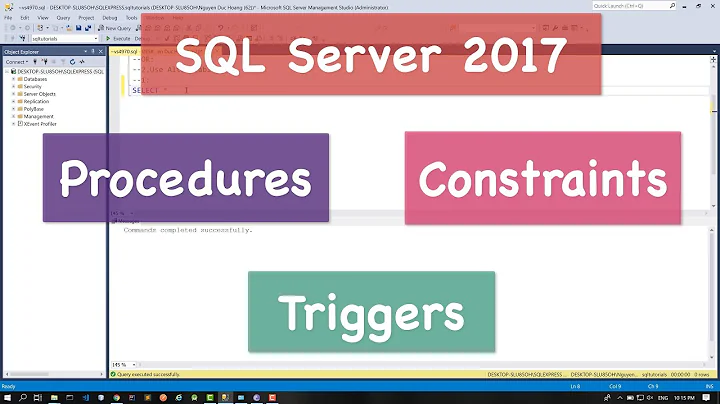 02-Triggers, procedures, constraints in SQL Server 2017
