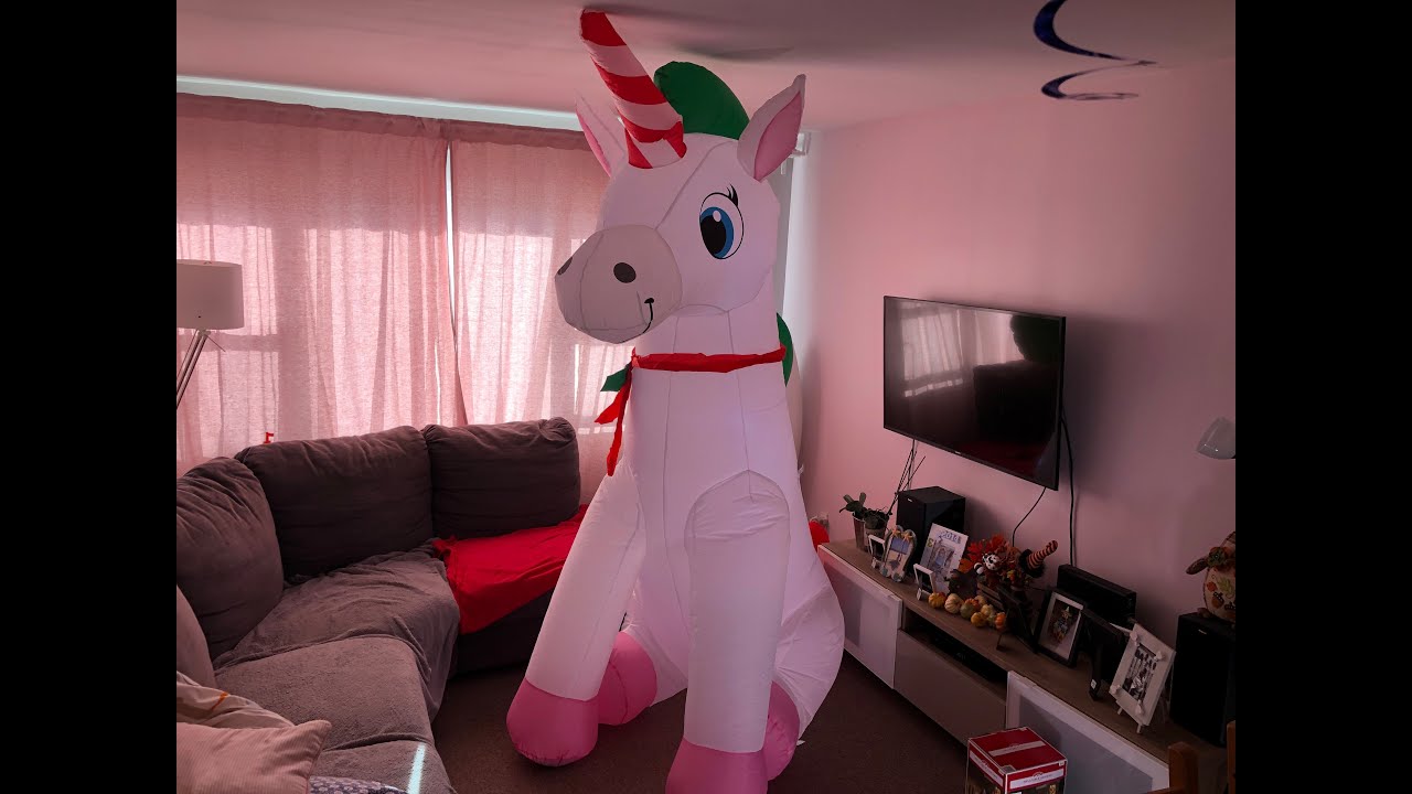 Unicorn Airblown Inflatable Christmas unboxing YouTube