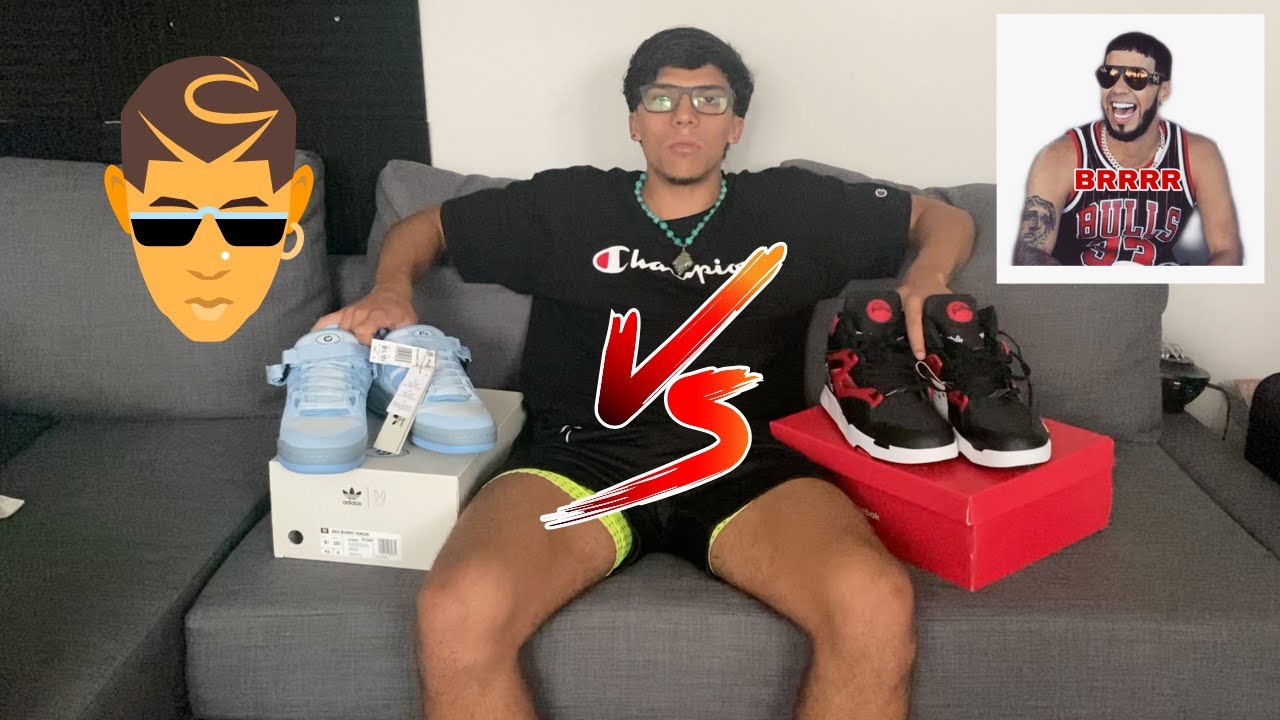 vela leninismo A tiempo BAD BUNNY Adidas vs ANUEL Rebook Shoe Review 🐰👹 - YouTube