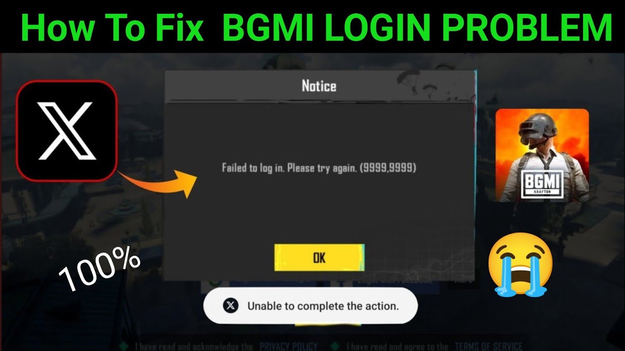 bgmi twitter login failed problem | failed to log in please try again twitter bgmi | twitter login