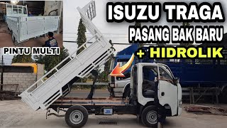 ISUZU TRAGA MODIFIKASI DUMP TRUK KAPASITAS ANGKAT HIDROLIK 3 TON + | MODIF MAHAL TRAGA JADI DUMP