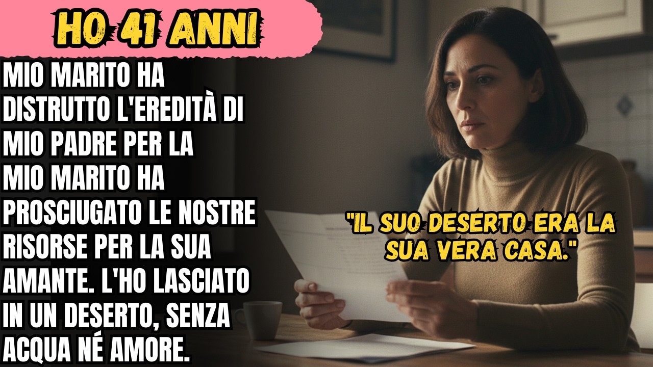 Mio marito ha prosciugato le nostre risorse per la sua amante. L'ho lasciato in un deserto, senza...