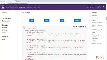 Hands-On Web Development:  Bootstrap-Vue Popovers Using Bootstrap V4 | packtpub.com