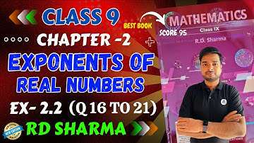 RD Sharma Class 9 Maths Chapter 2 Exponents of Real Numbers Exercise 2.2 Q 16 To 21 New Edition