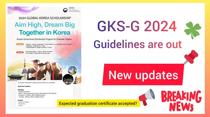 GKS-G 2024 GUIDELINES | NEW UPDATES| #studyinkorea #gks2024 #gks #globalkoreascholarship #korea