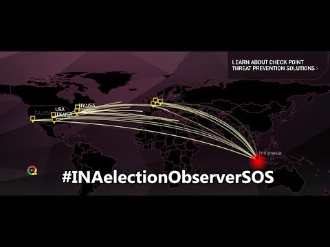 LIVE CYBER ATTACK THREAT MAP #INAelectionObserverSOS - YouTube