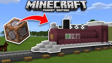 WORKING TRAIN using COMMAND BLOCKS in Minecraft! (Pocket Edition, Xbox)