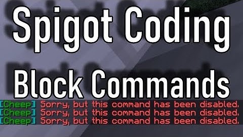 Block Commands | Spigot Programming | CheepYT