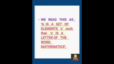 SET BUILDER FORM WITH EXAMPLE