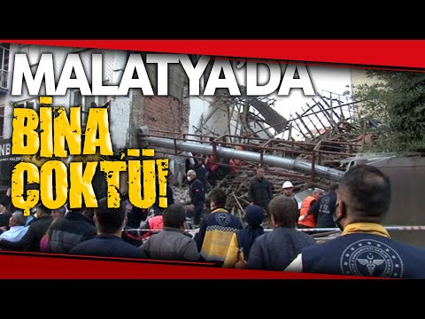 Malatya'da Bina Çöktü, Enkaz Altından 10 Kişi Çıkartıldı