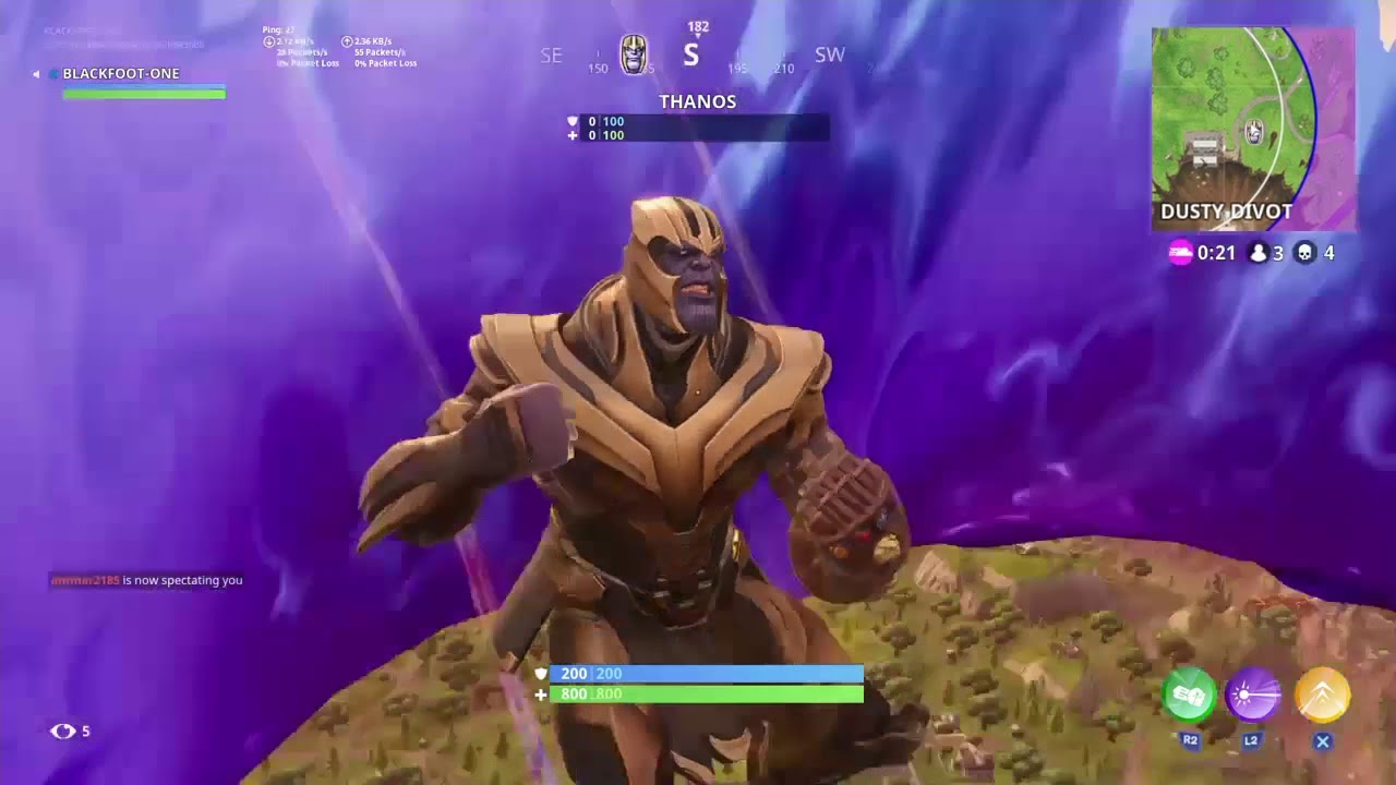 thanos weakness in fortnite youtube