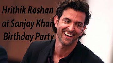 Hrithik Roshan at Sanjay Khan Birthday Party
