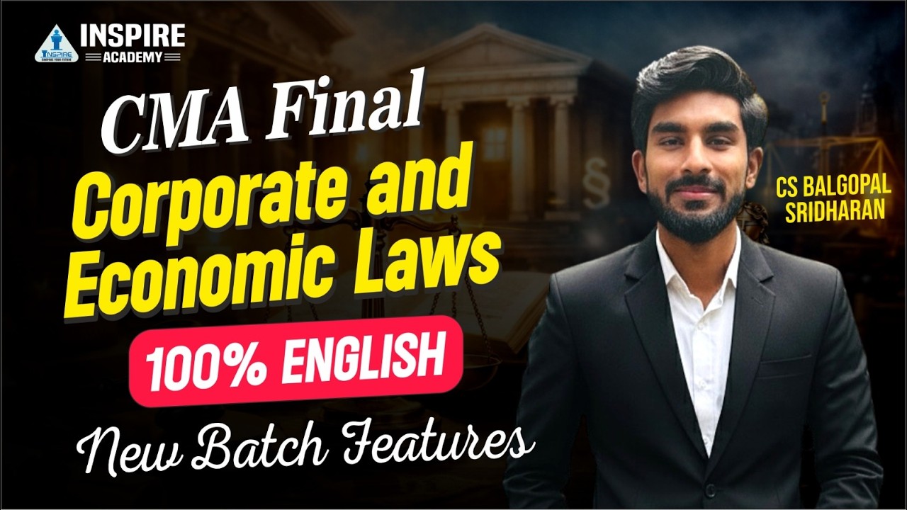 CMA Final Law | 100% English | Batch Announcement | For June 26/Dec 26 ...