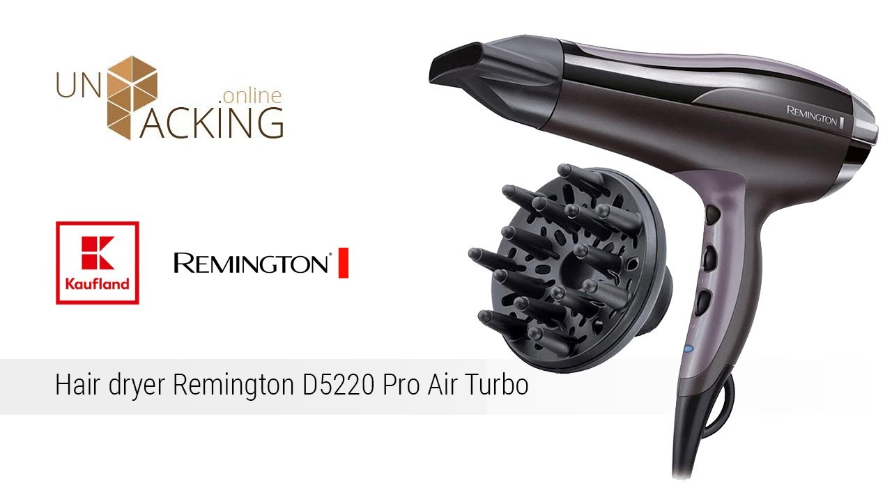 YouTube Turbo dryer D5220 Remington - Air Pro UnBoxing Hair