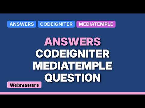 Webmasters: Hosting CodeIgniter blog on Media Temple service (2 Solutions!!)
