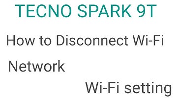 How to Disconnect WiFi network in Tecno Spark 9T phone, WiFi setting tecno mobile