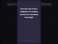 Cross Validation and Variance in Machine Learning #machinelearning #datascience #ai #shorts
