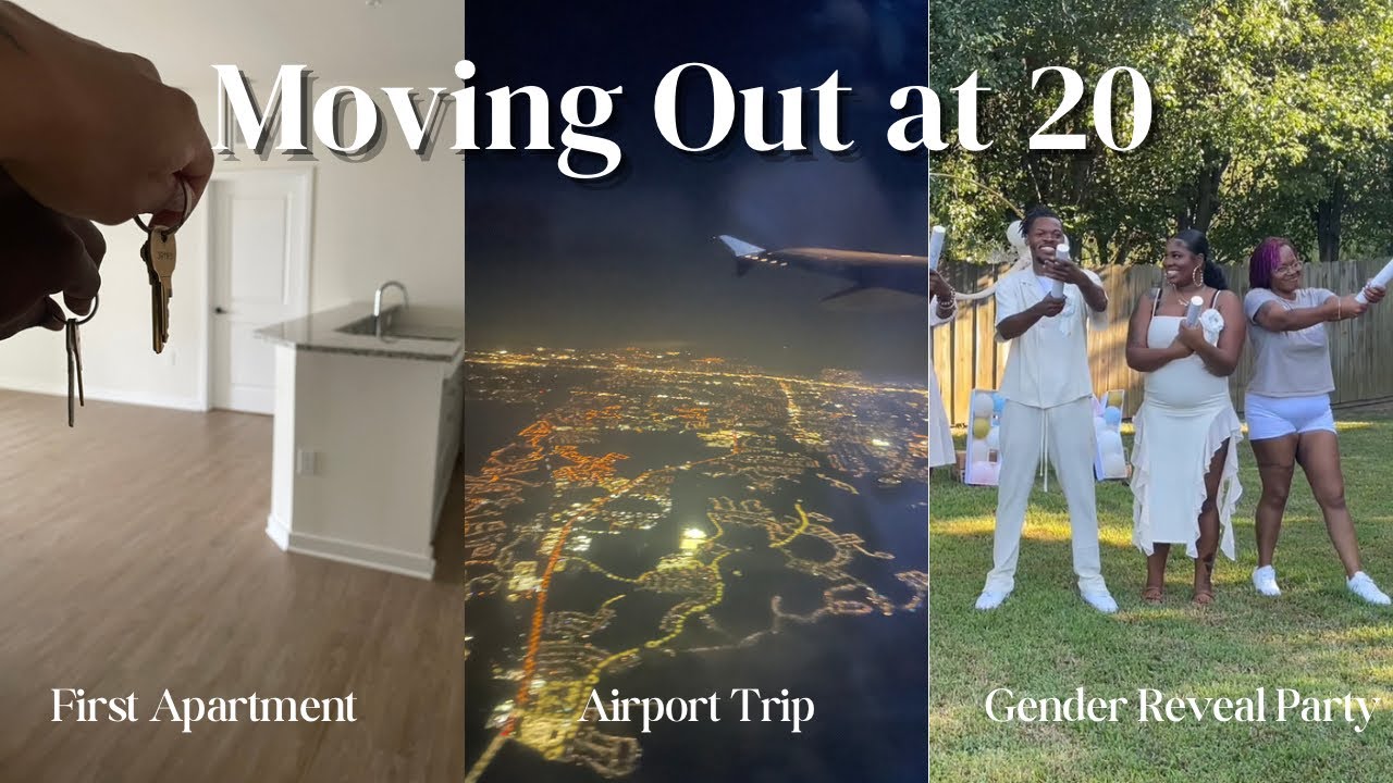 Move Out With Me At 20 ! ; first apartment , gender reveal party , chit