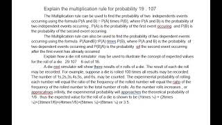 explain the multiplication rule for probabiluty one nine point one zero seven asdfasdf sdf