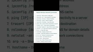 Helpful Windows Network Commands You MUST Know! #shorts #Networking #WindowsTips