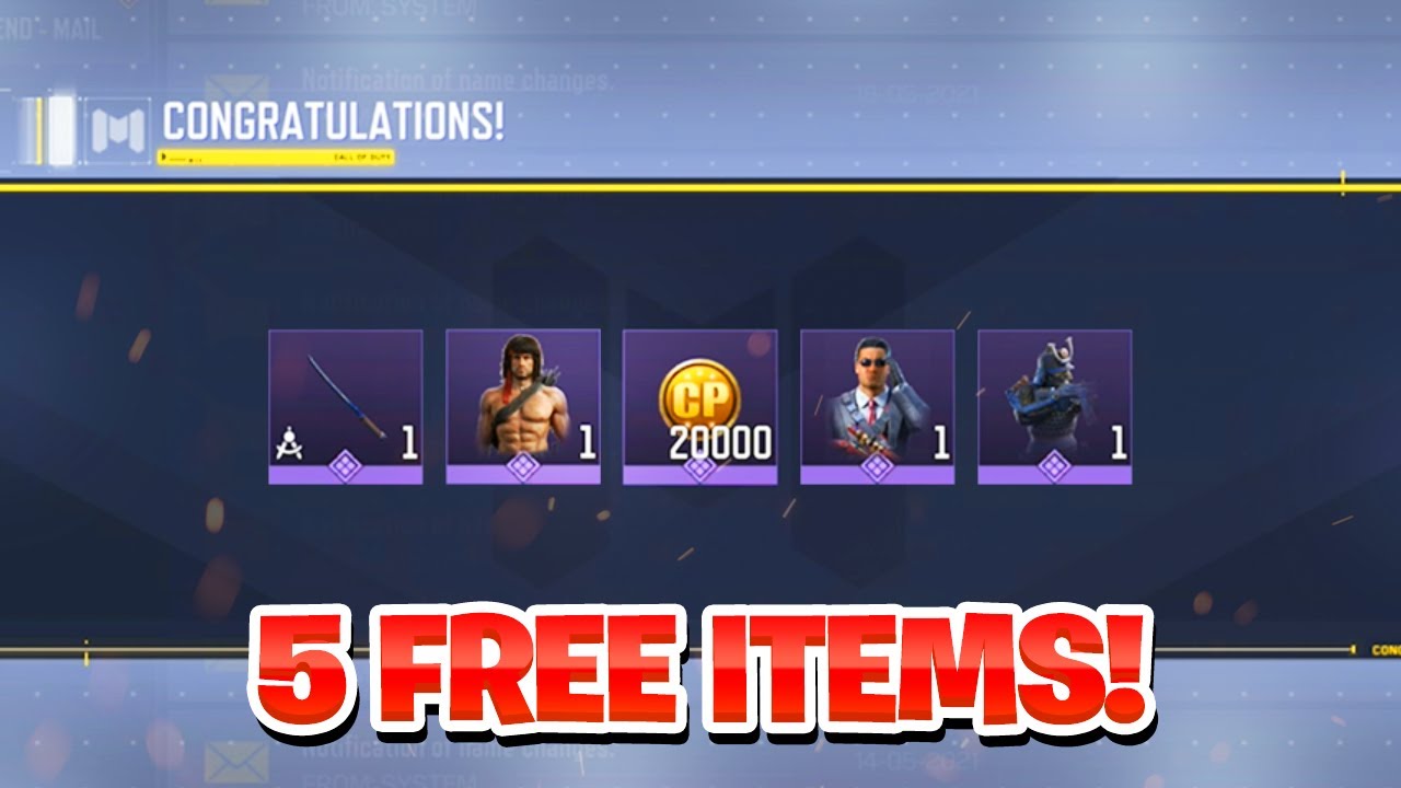 5 NEW Free Rewards Unlocked In Call Of Duty Mobile Season 3! (20,000 COD Points Free Reward)