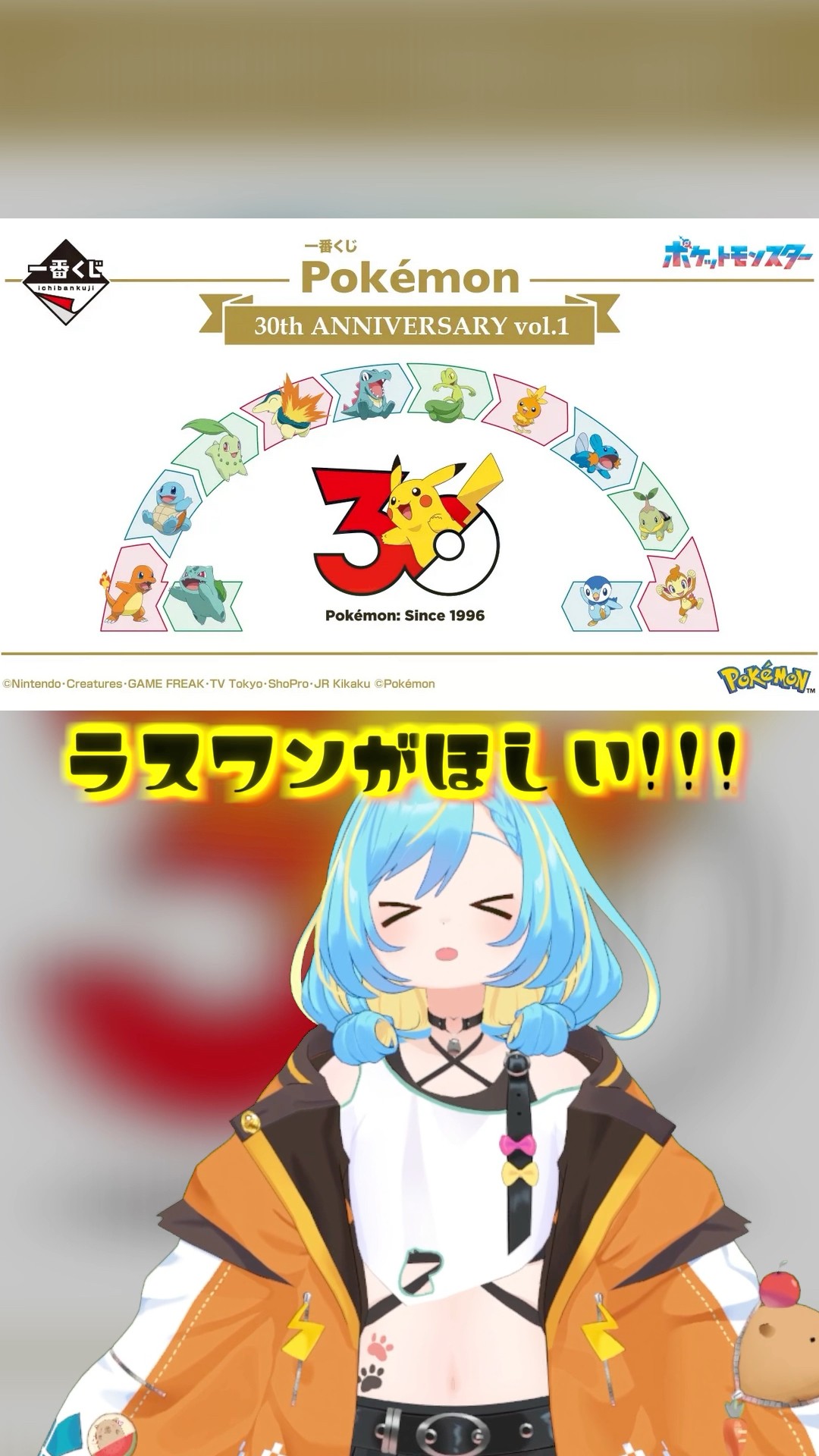 一番くじ】Pokémon 30th ANNIVERSARY vol.1をラスワン狙って引いてみた
