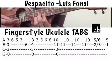 DESPACITO (Luis Fonsi) FINGERSTYLE Ukulele Tutorial