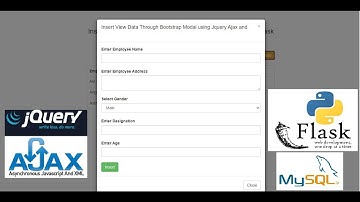 Insert View Data Through Bootstrap Modal using Python Flask and Jquery Ajax MysqlDB
