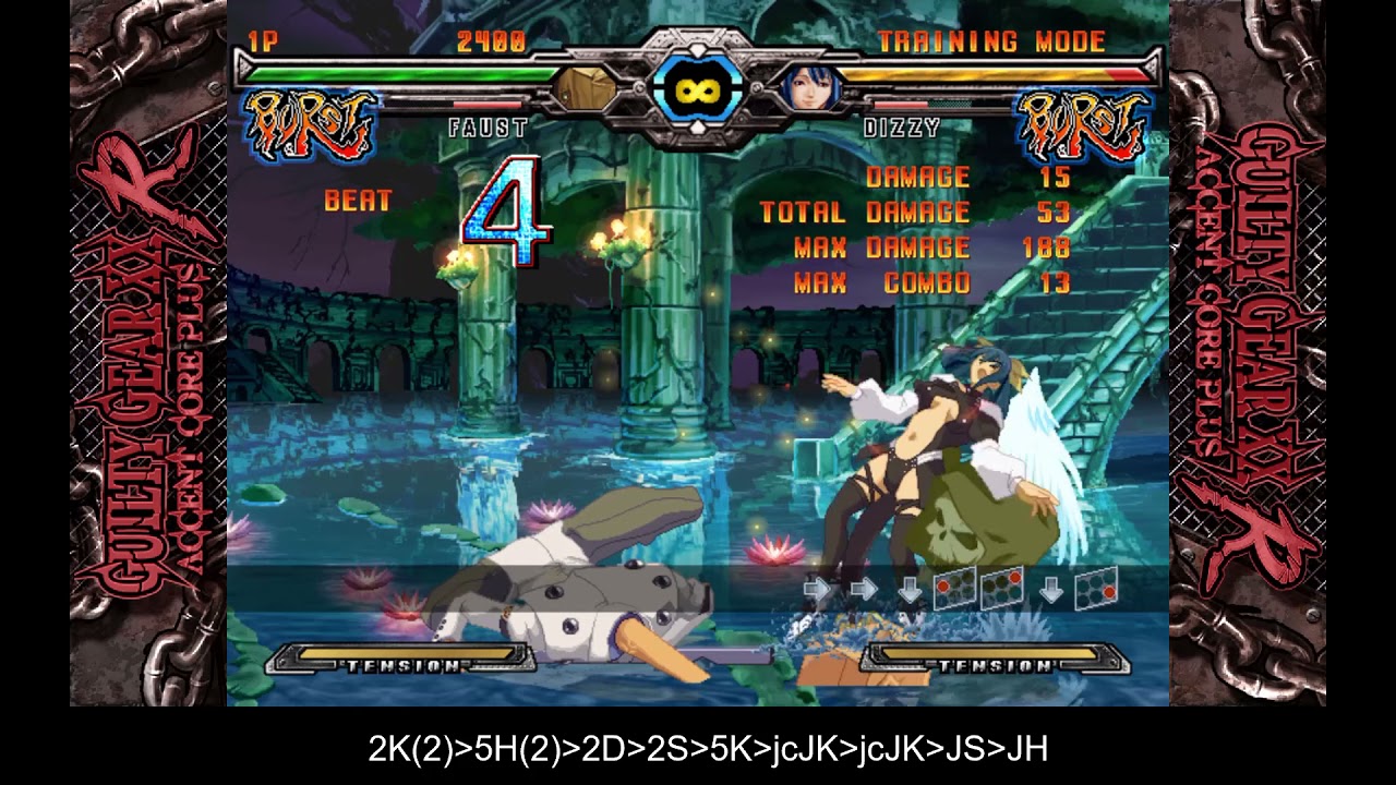 Guilty Gear XX Accent Core Plus R - Faust Combos