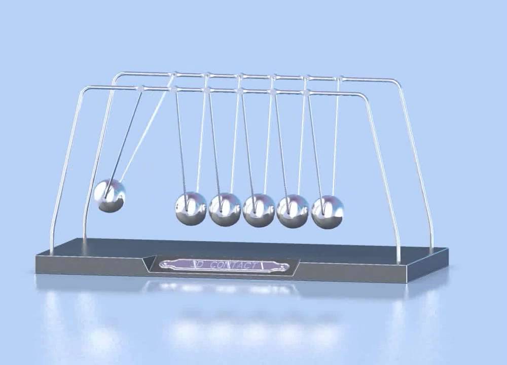 pro-e-animation-3d-newton-s-cradle-and-3d-contact-with-pro-engineer