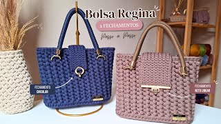 Regina Bag Tutorial: Luxury Result with 2 Closure Options - @lojamatilda @fischerfios