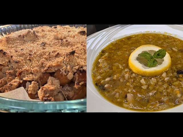 Supë “Rustic”,mollë të karamelizuara dhe krepa me salcë portokalli/ Receta nga Neranxi