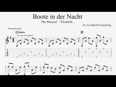 Boote In Der Nacht 夜舟 | Fingerstyle (The Musical『Elisabeth』 音樂劇『伊莉莎白』) - Sylvester Levay & Michael Kunze