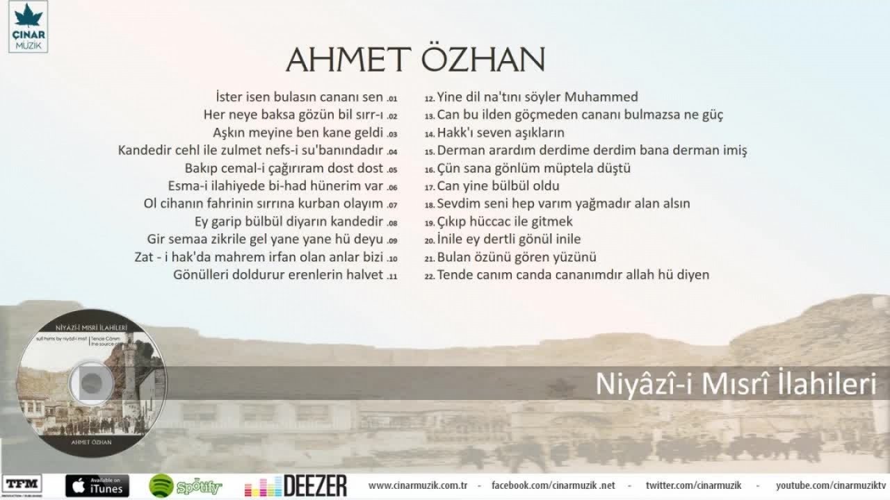 Παρακολούθηση Ahmet Özhan - Tende Canım Canda Cananımdır Allah Hü Diyen στο YouTube Παρακολούθηση Ahmet Özhan - Tende Canım Canda Cananımdır Allah Hü Diyen στο YouTube