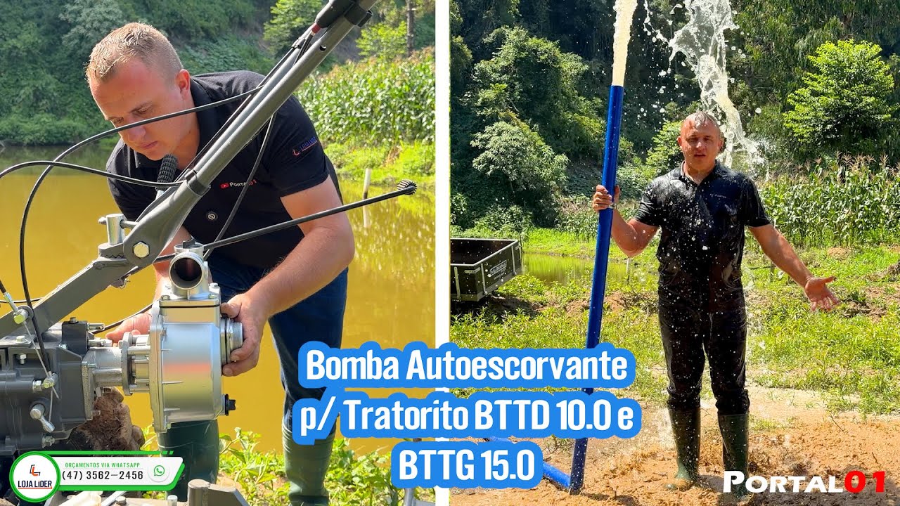 Bomba Autoescorvante p/ Tratorito BTTD 10.0 e BTTG 15.0 | Veja Como Funciona @brancomotores 