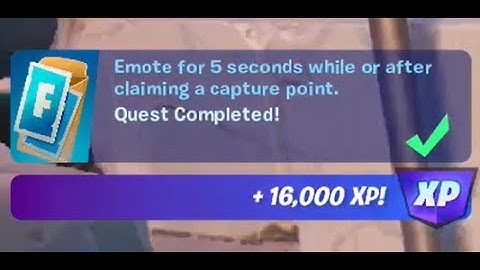 Fortnite - Emote for 5 seconds while or after claiming a capture point - Chapter 4 Season 1