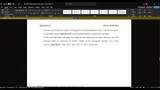 SLIATE | Information System | Pass Paper Discussion | Question 04 | HTML & CSS