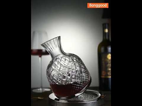 1500ml Wine Decanter 360° Rotation Lead-free Crystal Whiskey Decanter