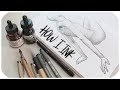 Inking Tutorial : How I drew my 2017 Inktobers