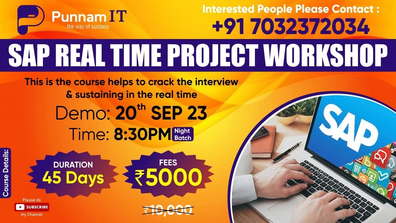 SAP Real Time Project Workshop - YouTube