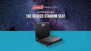 Introducing the Coleman One Source Heated Stadium Seat with Rechargeable Battery System