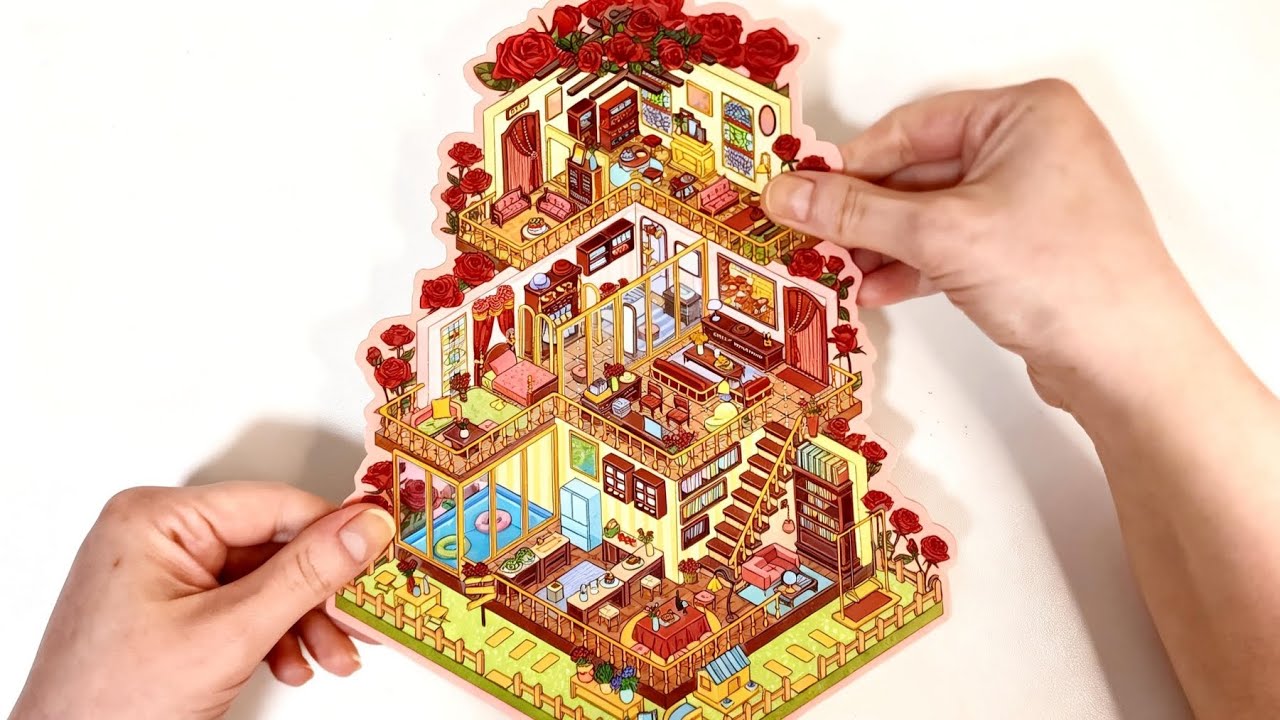 《ASMR 》DIY SCENE STICKER, CASA DAS ROSAS 🌹 