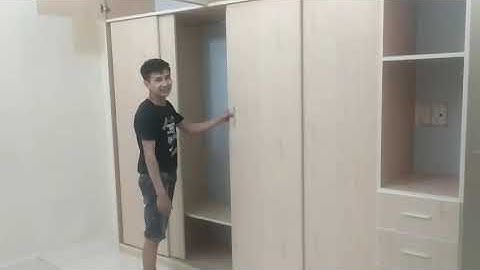 Tủ quần áo nhựa Ecoplast cánh lùa tại nhà khách hàng Anh Kiên - ngõ Gốc Đề phố Minh Khai.